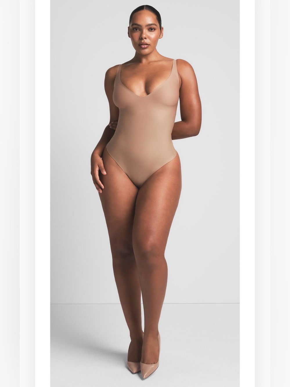 NWT SKIMS Body Core Sculpt Plunge Bodysuit in Sienna 2X